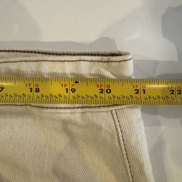 Torrid Womens Mini Denim Skirt Button Fly Beige Boho Y2K Preppy  Size 18 - Picture 7 of 8